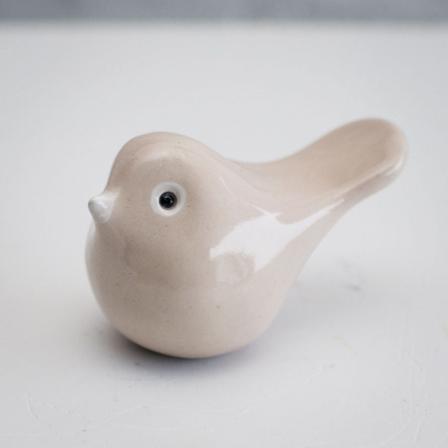 Small Ceramic Bird - Baby Pink - sarahbrabbin