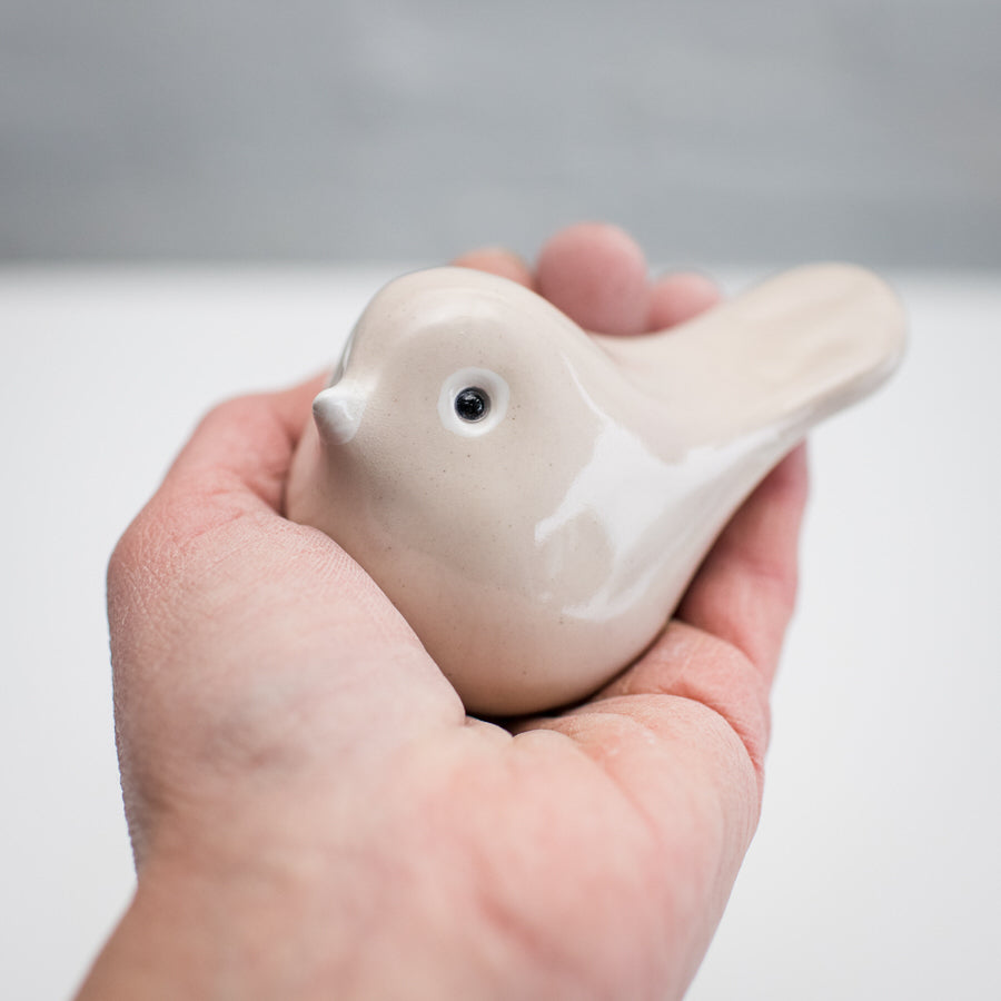 Small Ceramic Bird - Baby Pink - sarahbrabbin