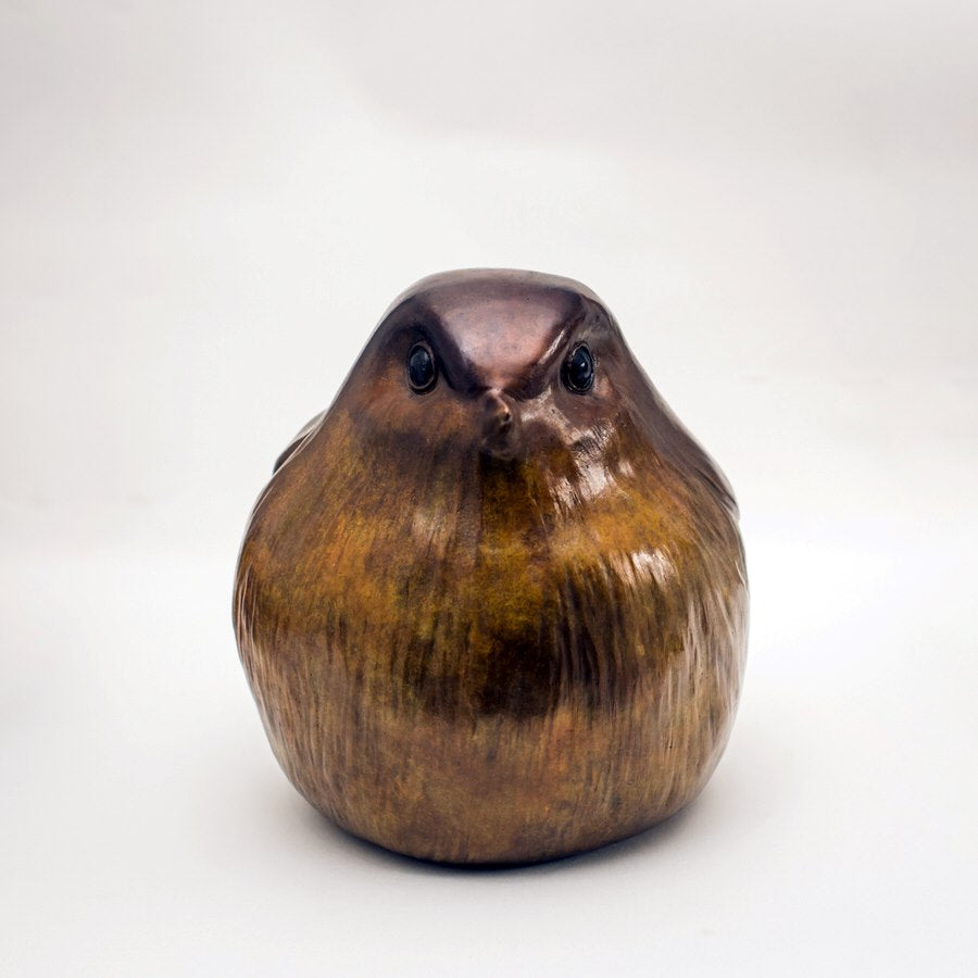Large Bronze Robin Sculpture - sarahbrabbin
