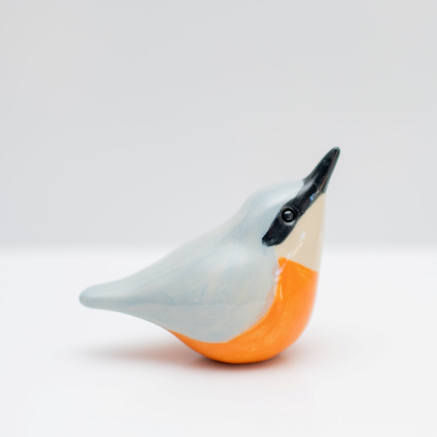 Small Ceramic Nuthatch Sculpture - sarahbrabbin