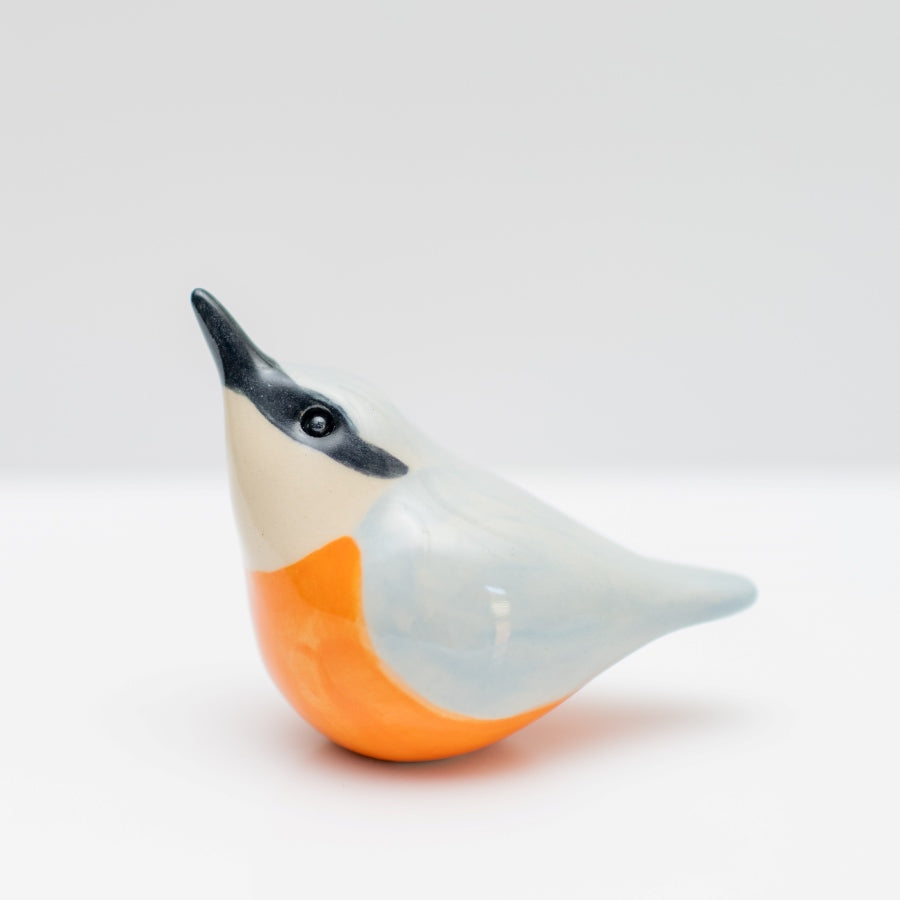 Small Ceramic Nuthatch Sculpture - sarahbrabbin