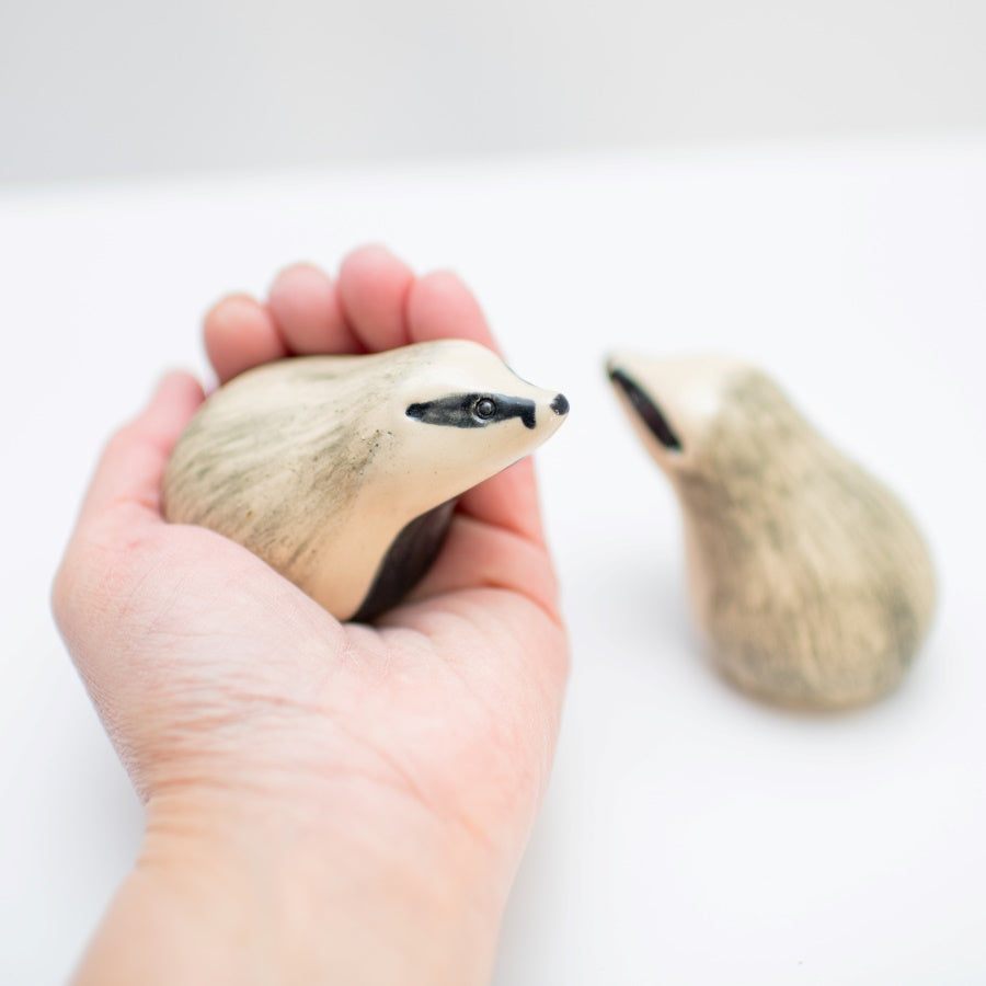 Small Ceramic Badger Lovers - sarahbrabbin