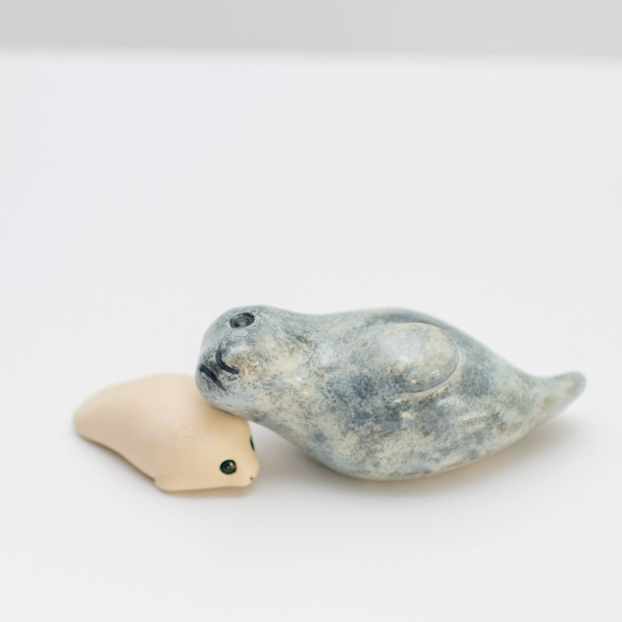 Small Ceramic Seal Mum & Pup - sarahbrabbin