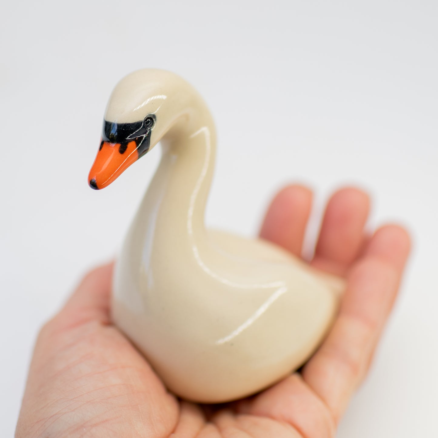 Ceramic Swan Sculpture
