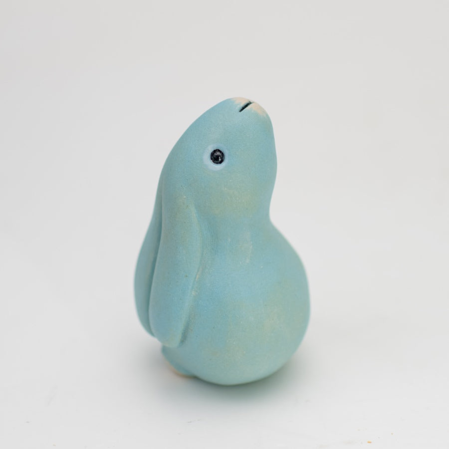 Small Ceramic Bunny - Sky Blue - sarahbrabbin