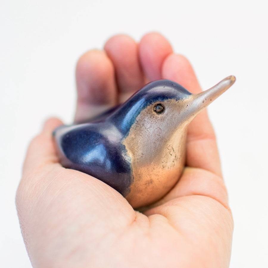Small foundry bronze Kingfisher sculpture - sarahbrabbin