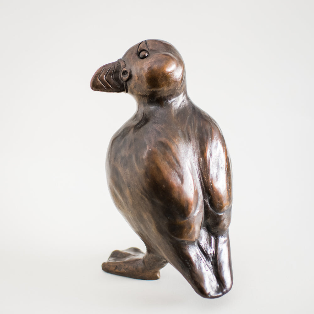 Large Bronze Puffin Sculpture - Puffin Billy - sarahbrabbin