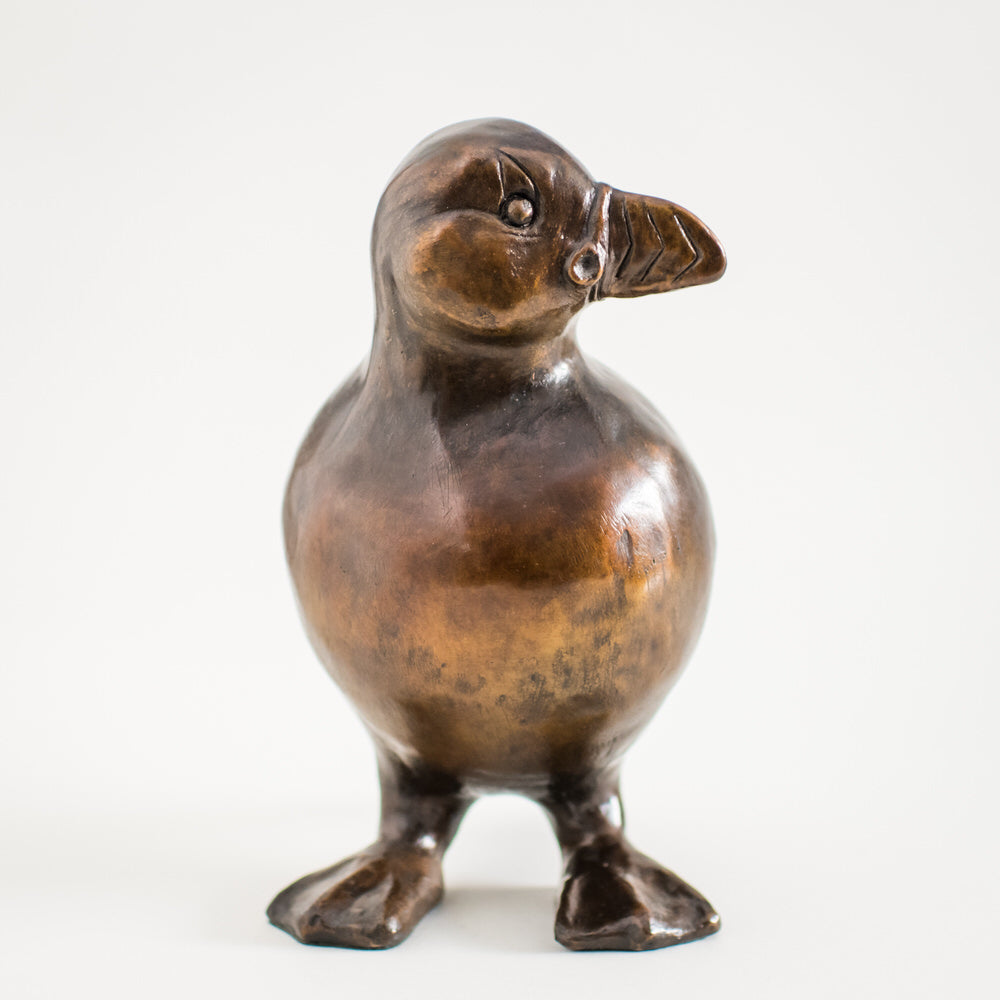 Large Bronze Puffin Sculpture - Puffin Billy - sarahbrabbin