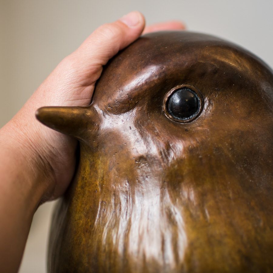 Large Bronze Robin Sculpture - sarahbrabbin