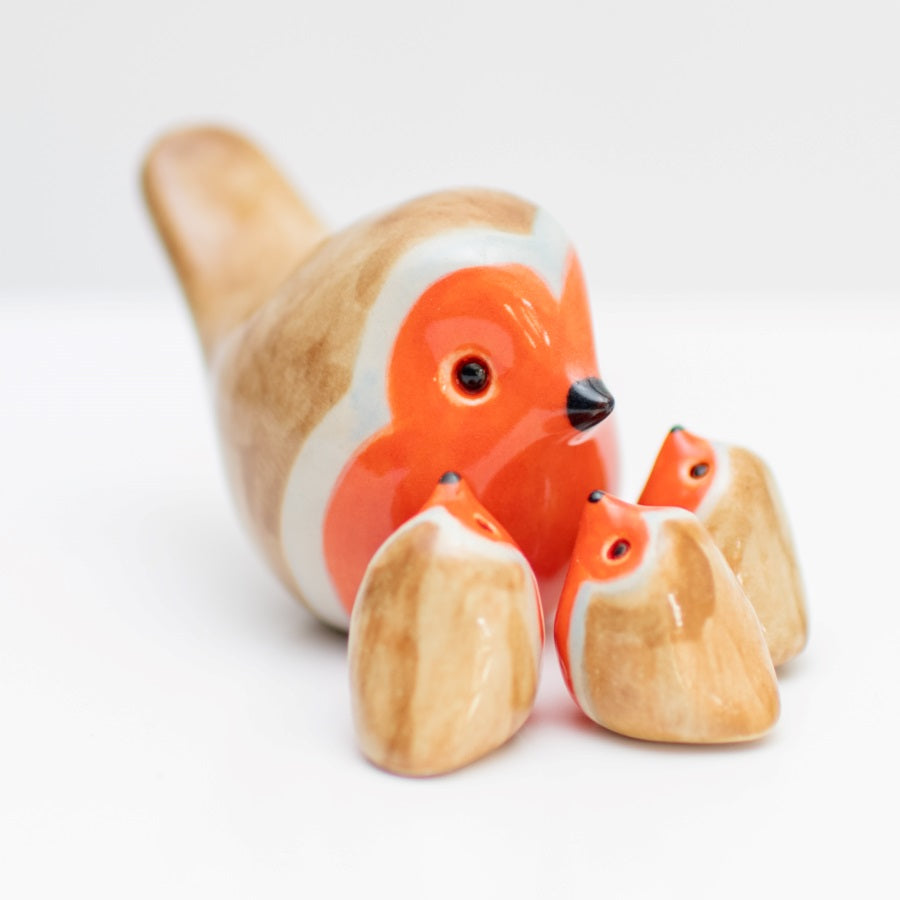 Small Ceramic Robin Family - sarahbrabbin