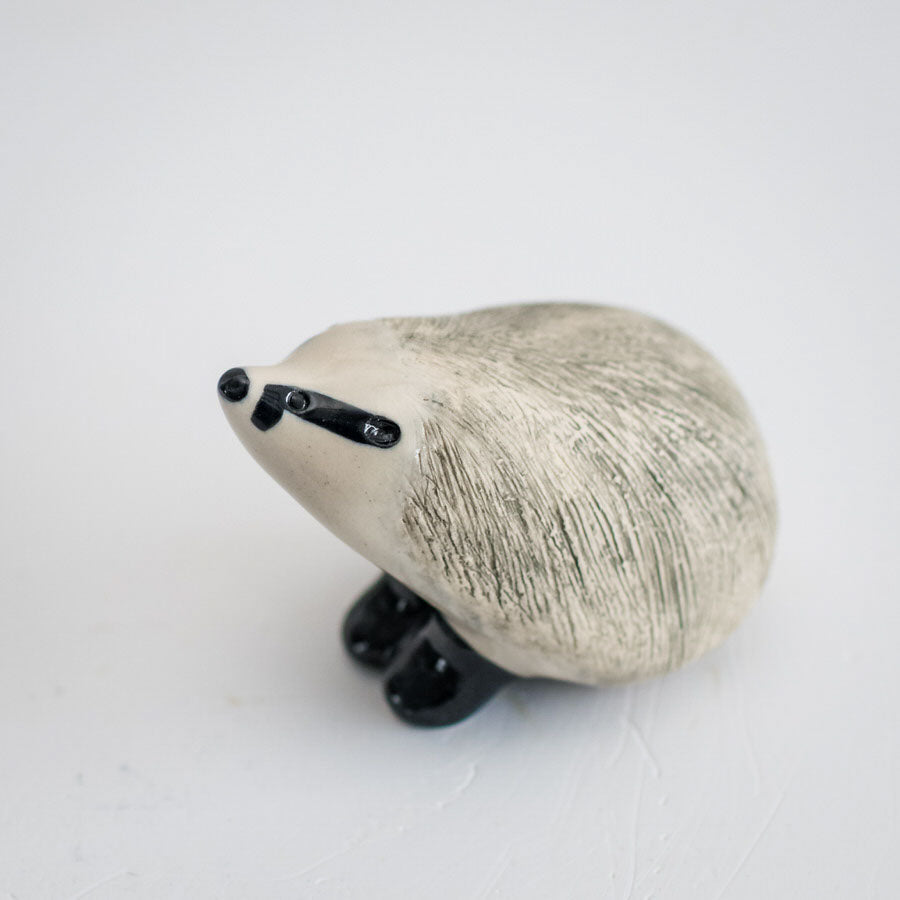 Small Ceramic Badger Sculpture - sarahbrabbin