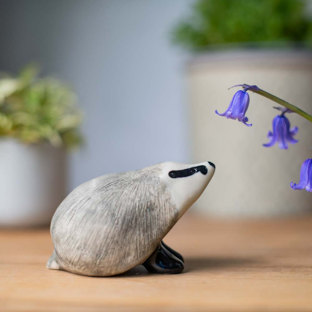 Small Ceramic Badger Sculpture - sarahbrabbin