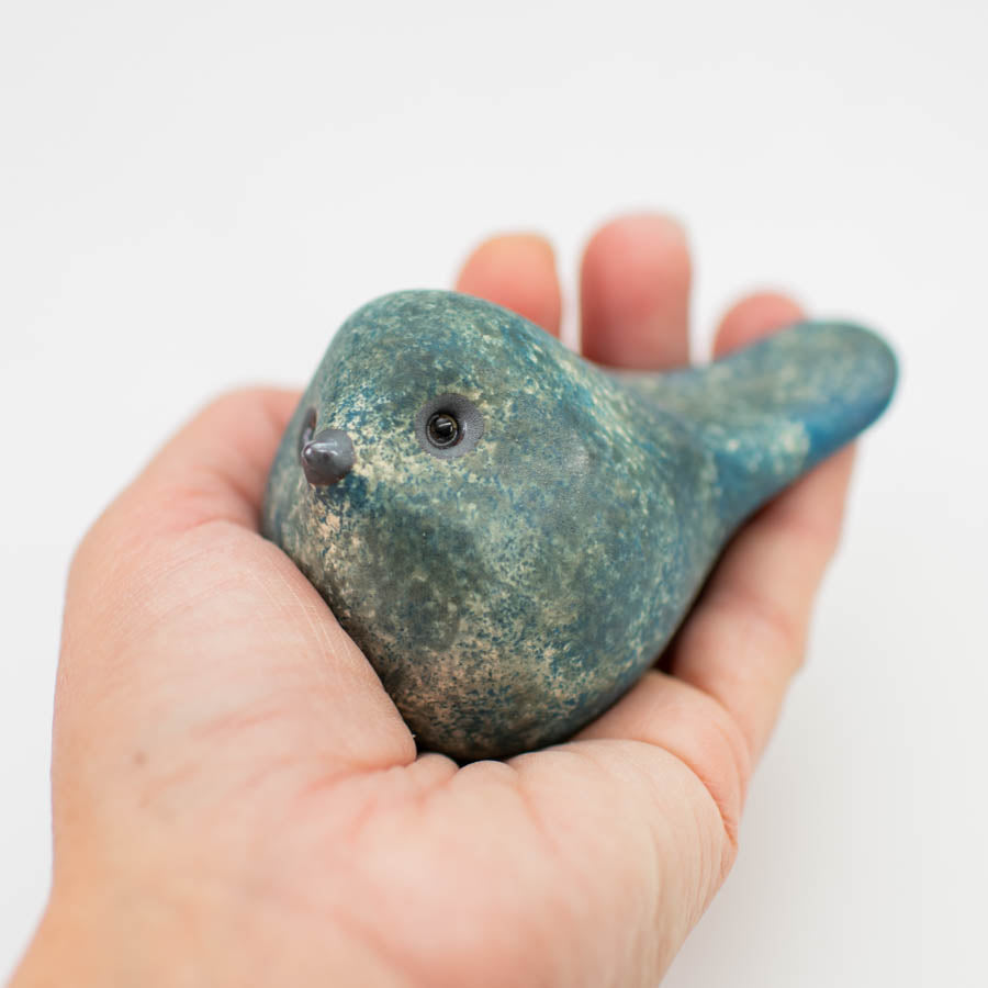 Mossy Joyful Ceramic Bird - sarahbrabbin