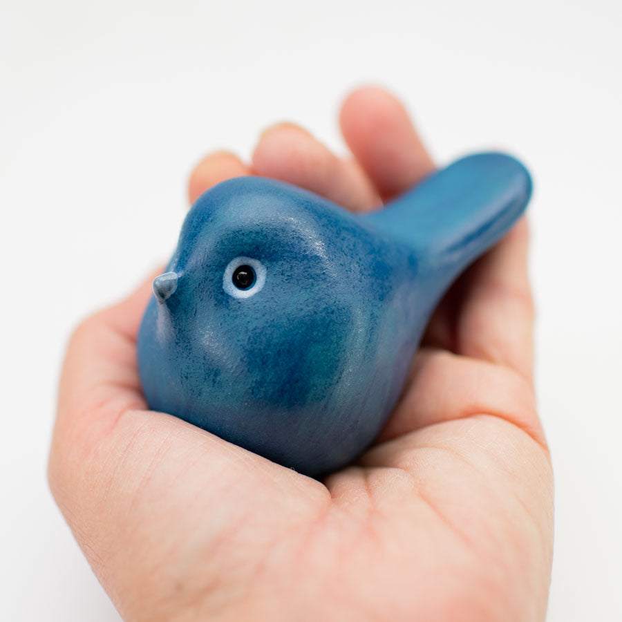 Small Ceramic Bird - Sea Blue - sarahbrabbin
