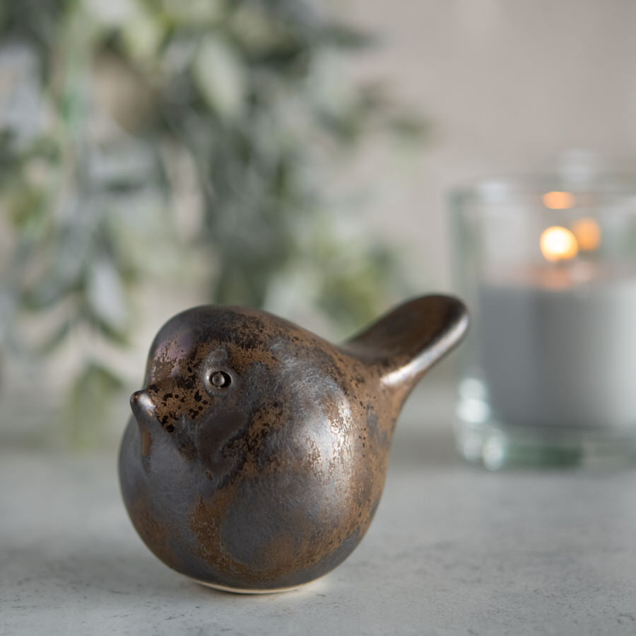 Bronze Glaze Ceramic Bird - sarahbrabbin