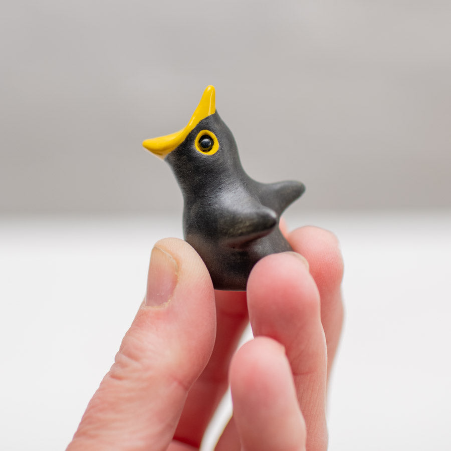 Ceramic Blackbird and Chick - sarahbrabbin