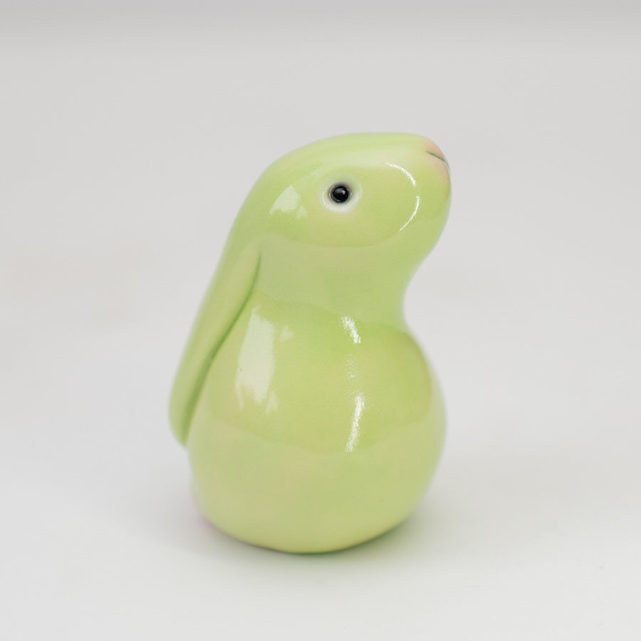 Small Ceramic Bunny - Minty Green - sarahbrabbin
