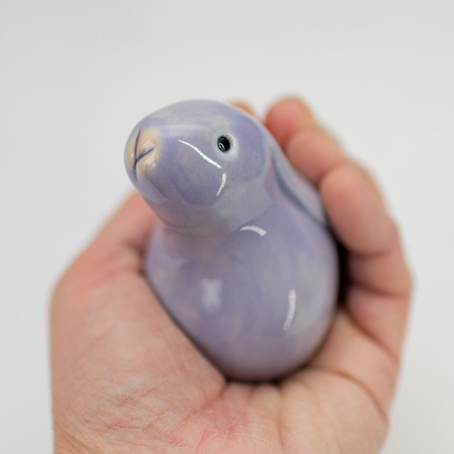 Small Ceramic Bunny - Lavender - sarahbrabbin
