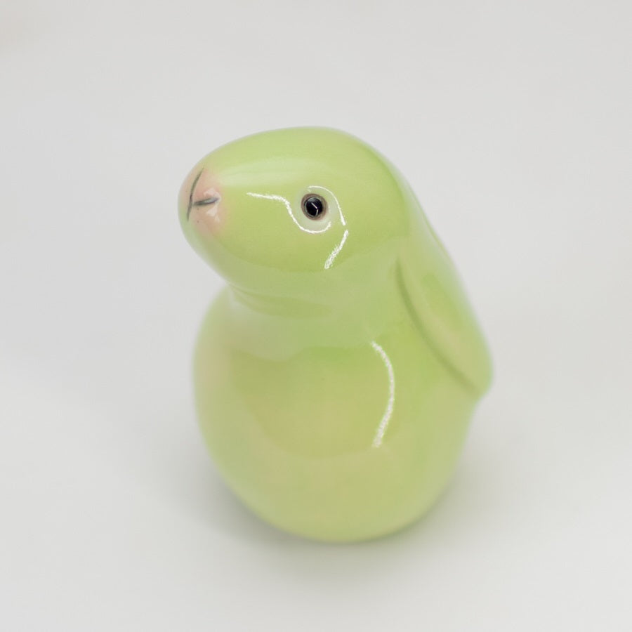 Small Ceramic Bunny - Minty Green - sarahbrabbin
