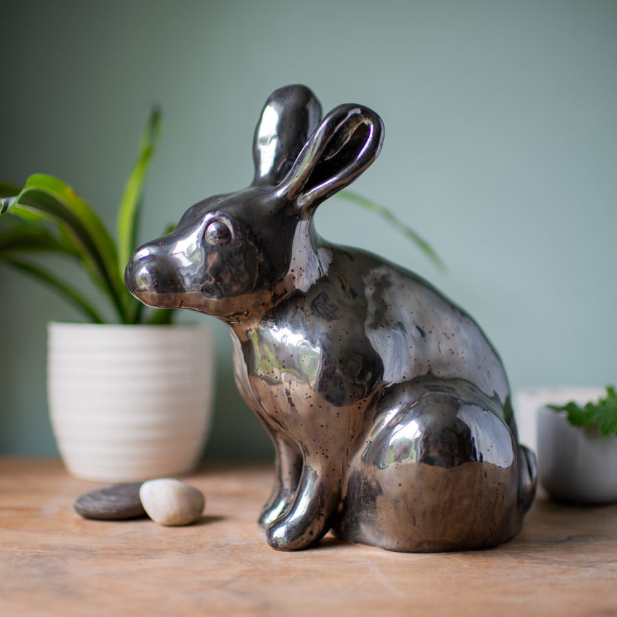 Large Ceramic Rabbit Sculpture - sarahbrabbin