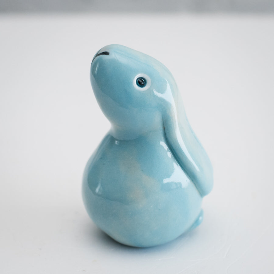 Small Ceramic Bunny - Sky Blue - sarahbrabbin