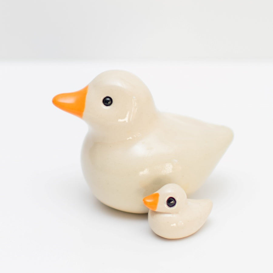 Small Ceramic Duck and Duckling - sarahbrabbin