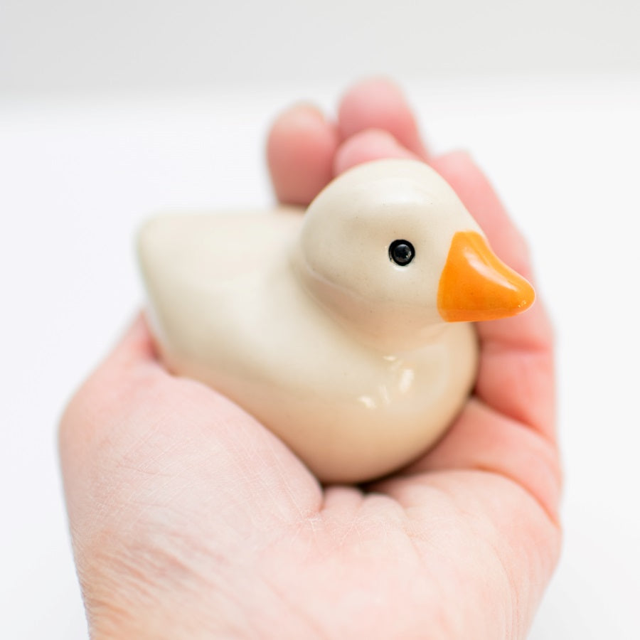 Small Ceramic Duck and Duckling - sarahbrabbin