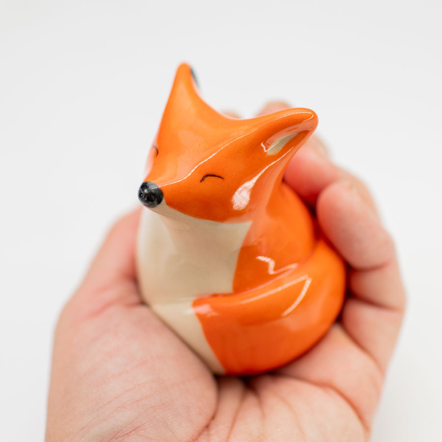 Happy Fox Figurine - sarahbrabbin