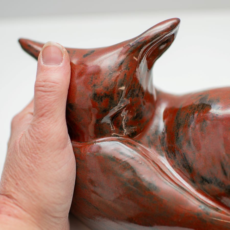 Large Ceramic Fox Sculpture - sarahbrabbin