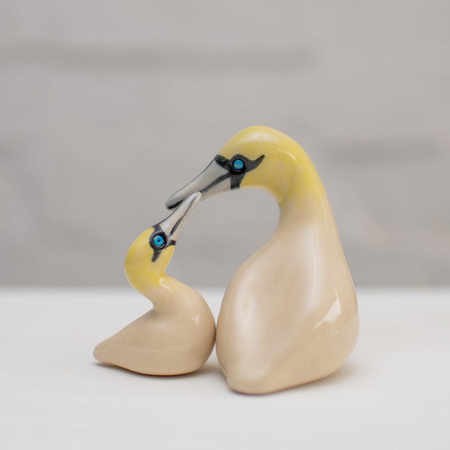Ceramic Gannet Parent & Chick - sarahbrabbin