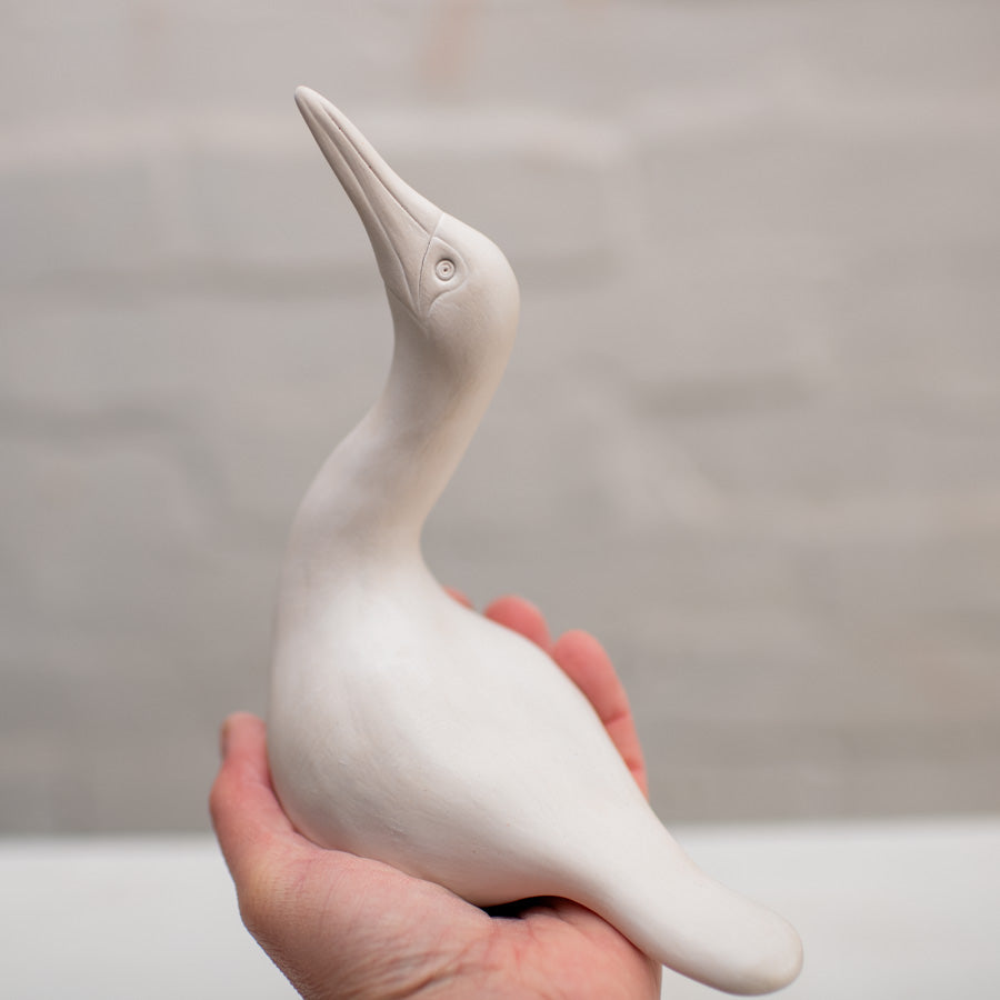 Medium Ceramic Gannet Sculpture - sarahbrabbin