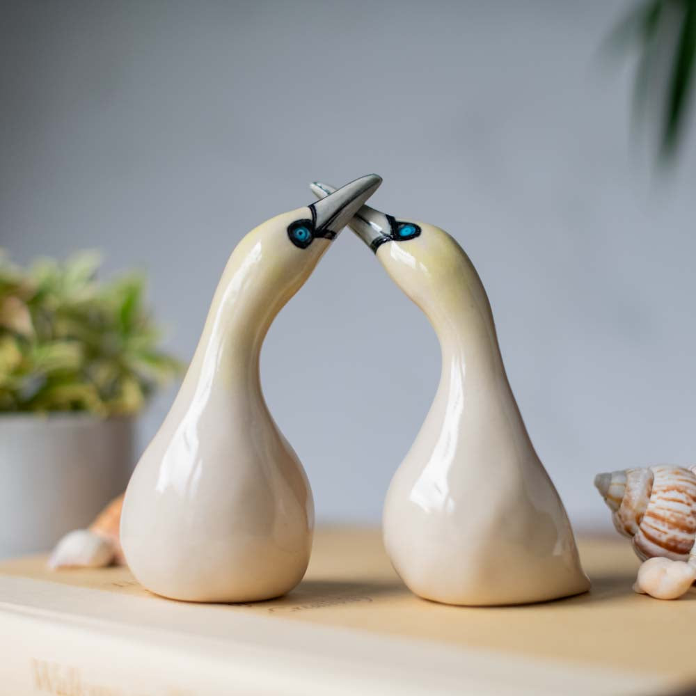 Ceramic Gannet Sculptures - Pair - sarahbrabbin