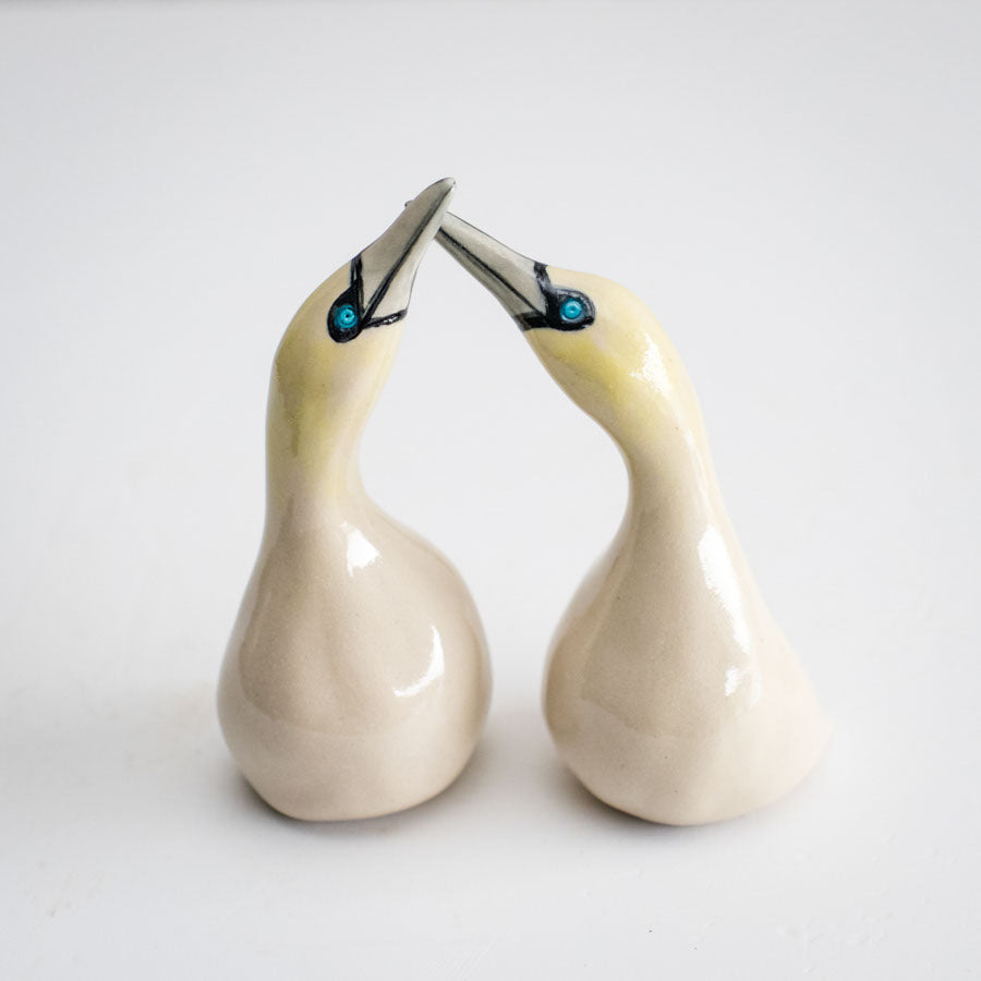 Ceramic Gannet Sculptures - Pair - sarahbrabbin