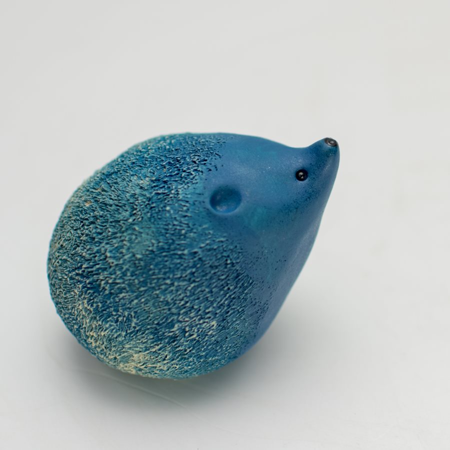 Small Ceramic Hedgehog - Sea blue - sarahbrabbin