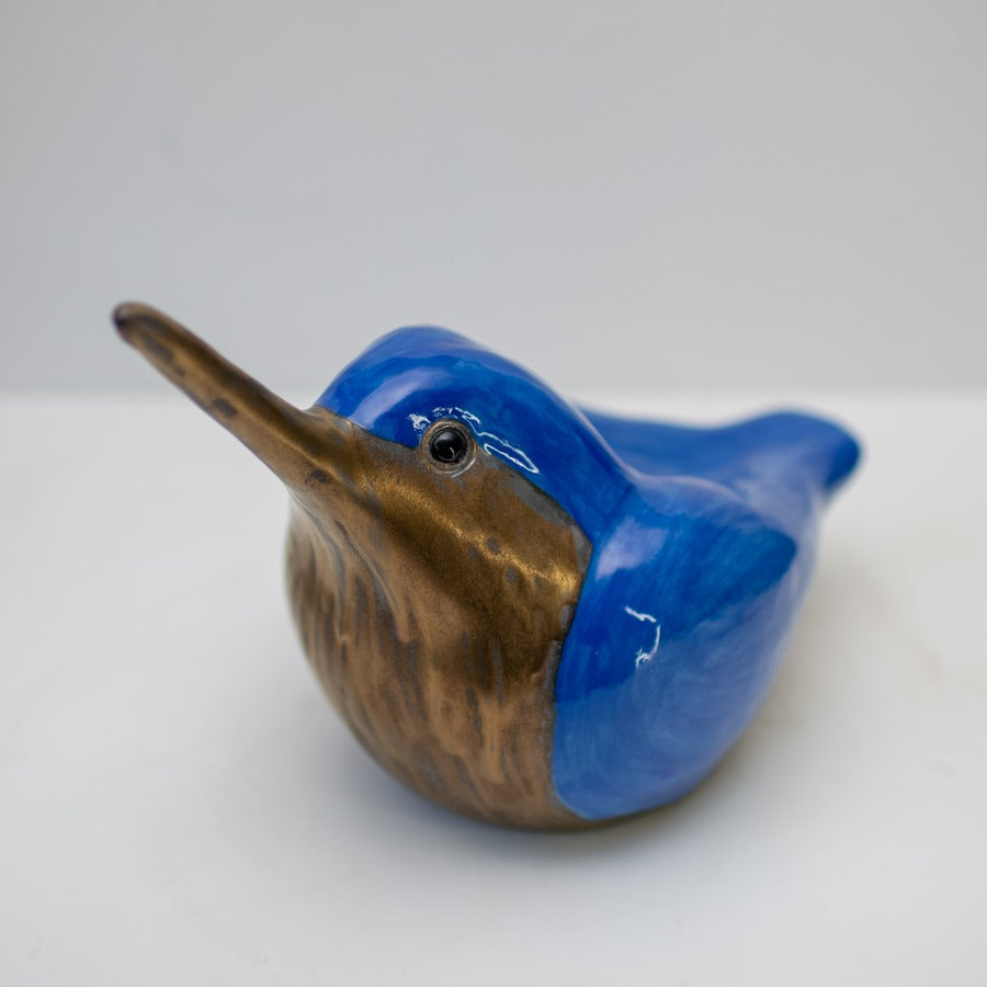 Clay Kingfisher sculpture - sarahbrabbin