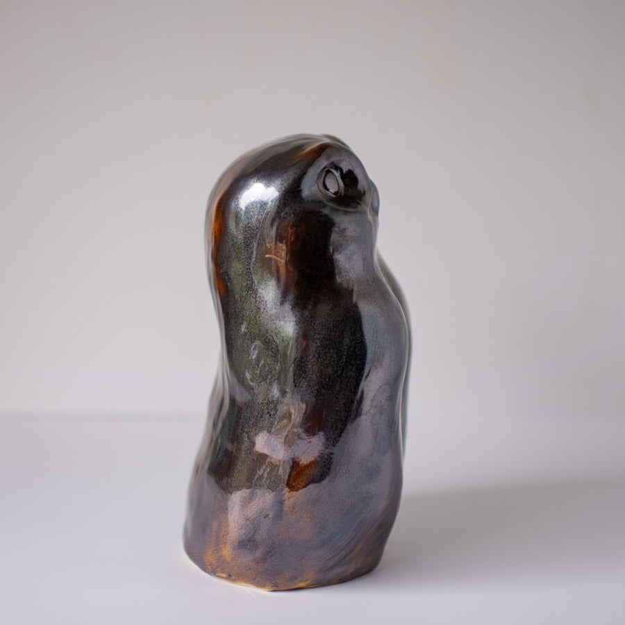 Large Ceramic Little Owl Sculpture - sarahbrabbin