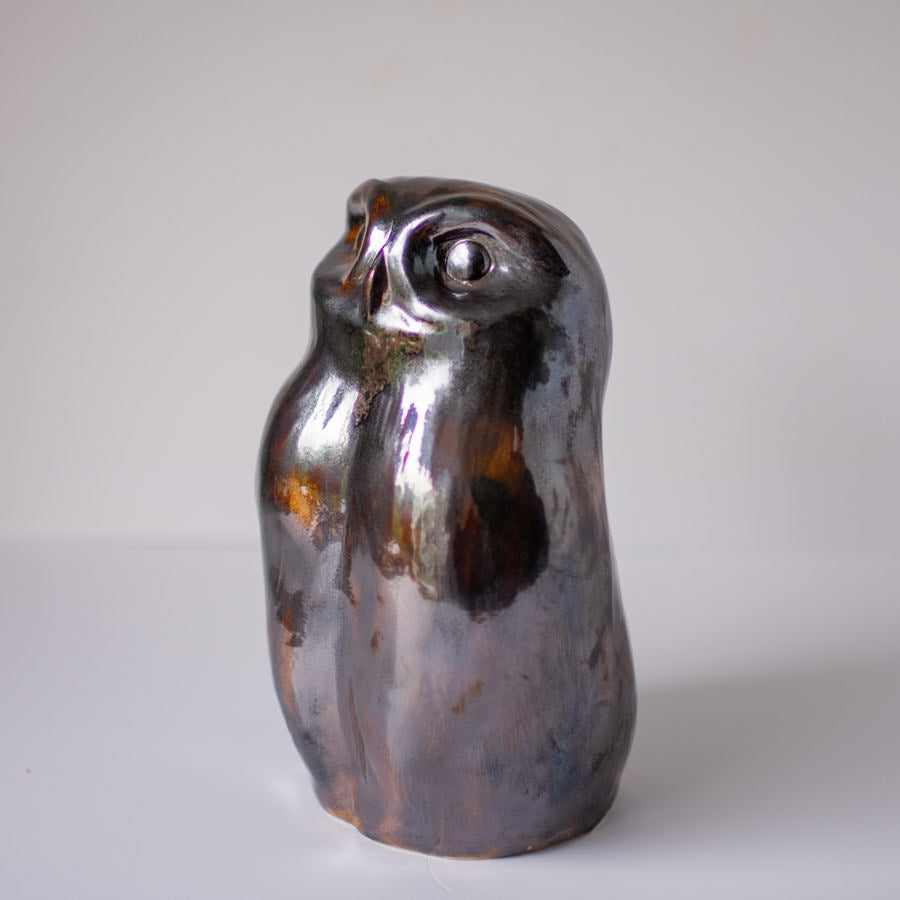 Large Ceramic Little Owl Sculpture - sarahbrabbin