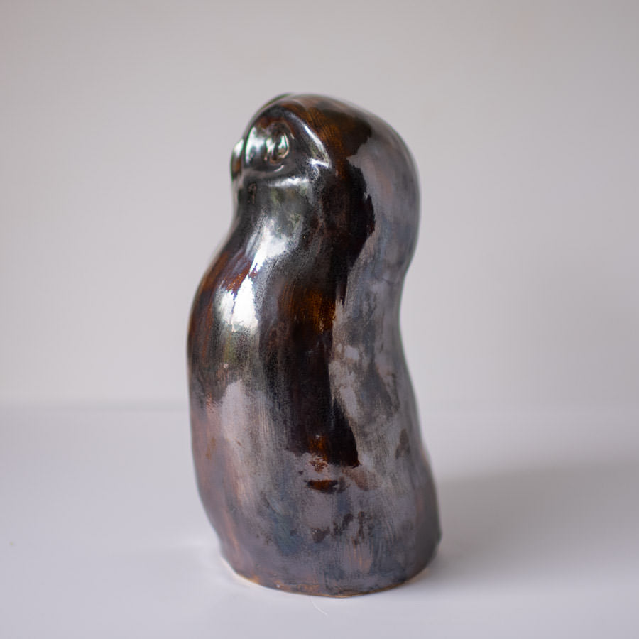 Large Ceramic Little Owl Sculpture - sarahbrabbin