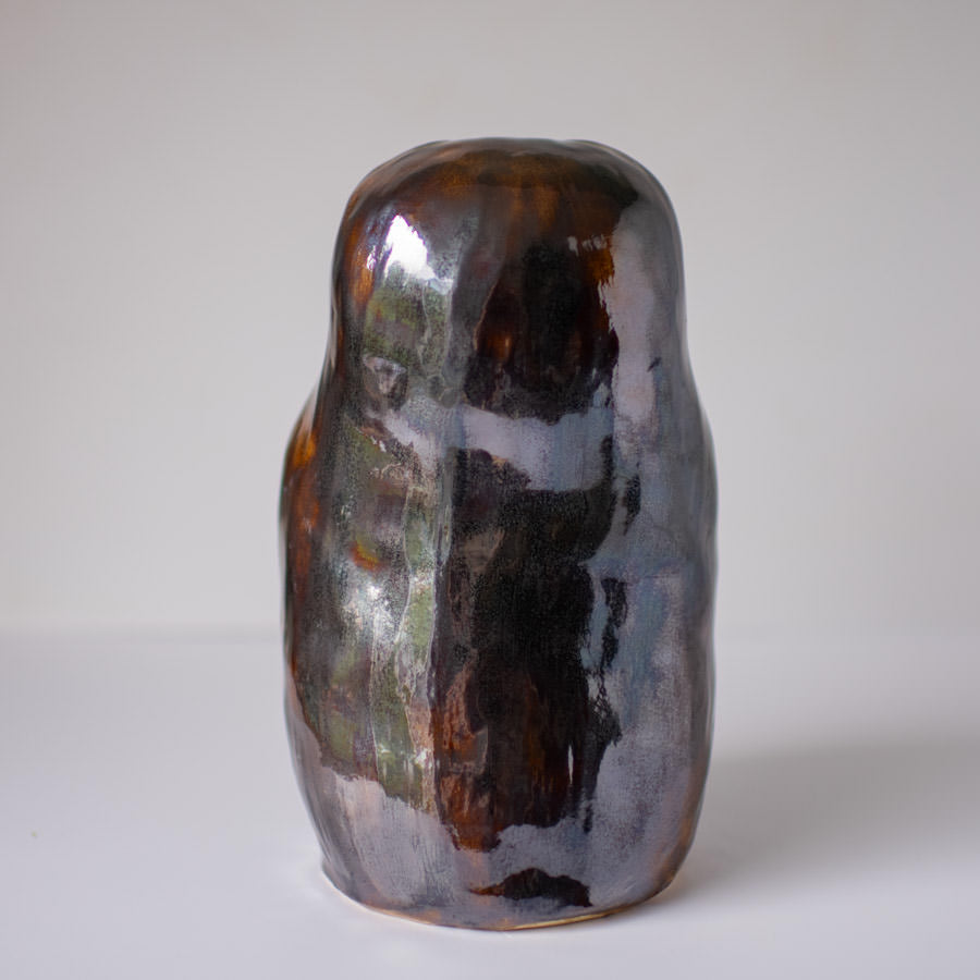 Large Ceramic Little Owl Sculpture - sarahbrabbin