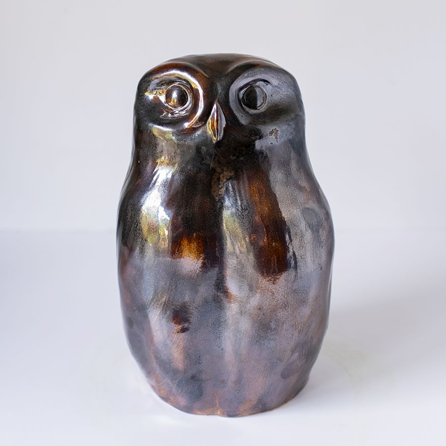 Large Ceramic Little Owl Sculpture - sarahbrabbin