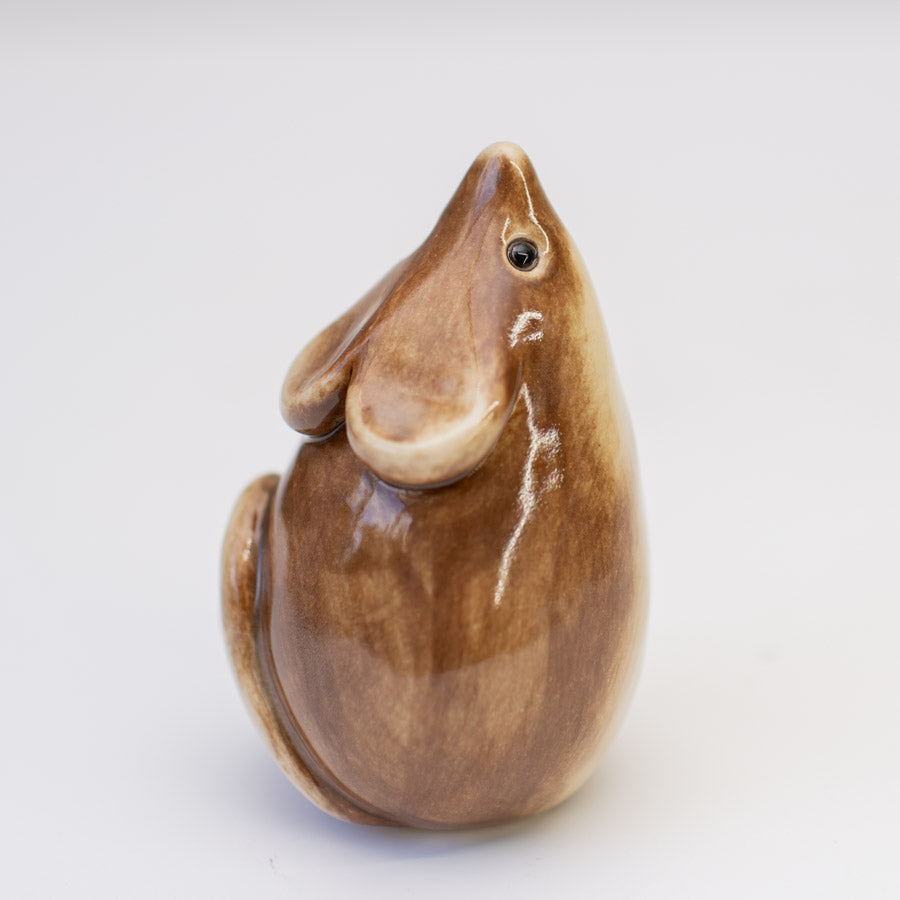 Brown Ceramic Mouse - sarahbrabbin