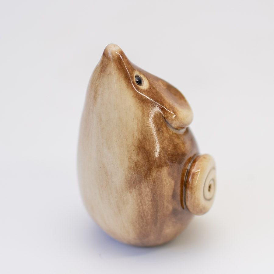 Brown Ceramic Mouse - sarahbrabbin
