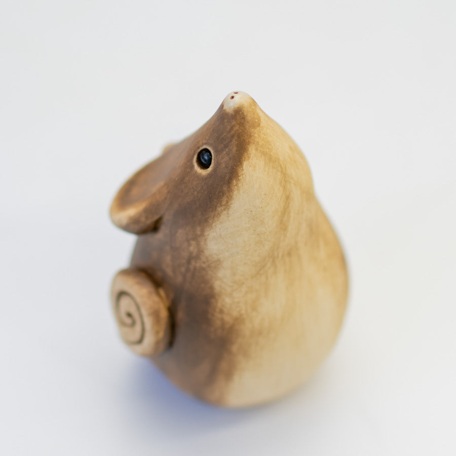 Brown Ceramic Mouse - sarahbrabbin