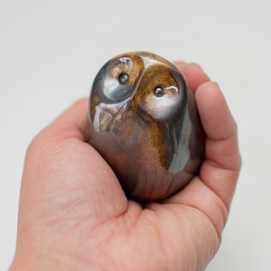 Ceramic Happy Owls Gift Set - Metallic - sarahbrabbin