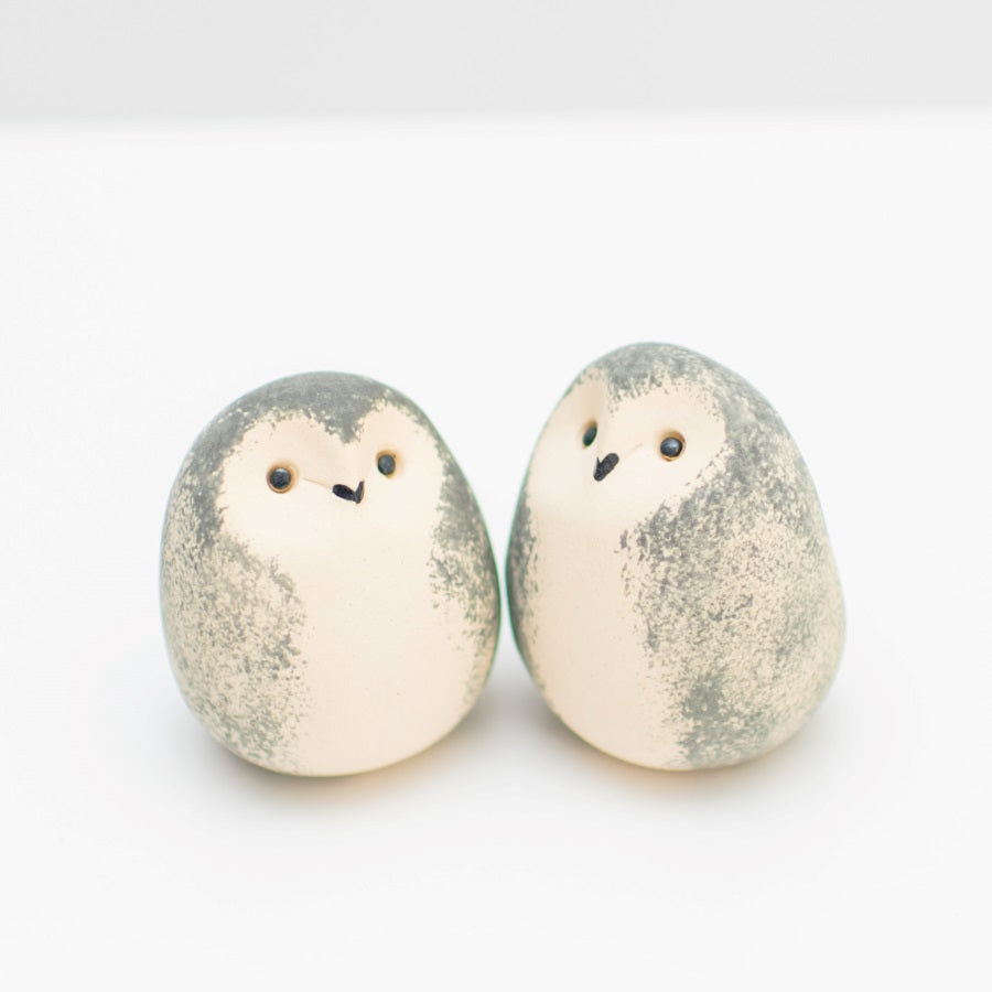 Ceramic Happy Owls Gift Set - Grey - sarahbrabbin