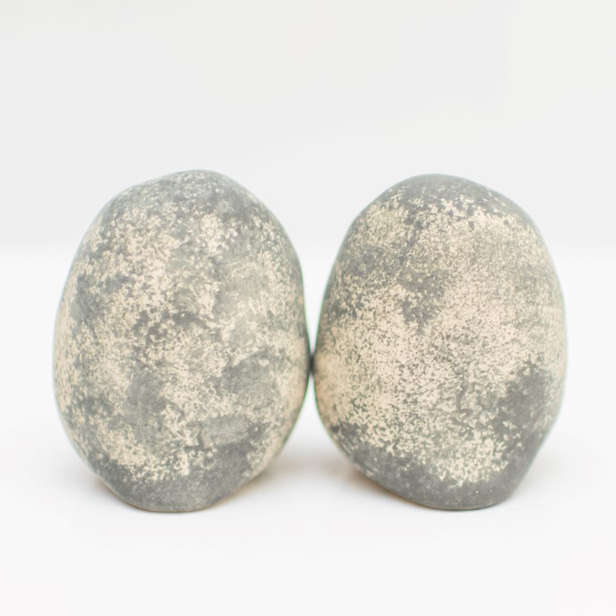 Ceramic Happy Owls Gift Set - Grey - sarahbrabbin