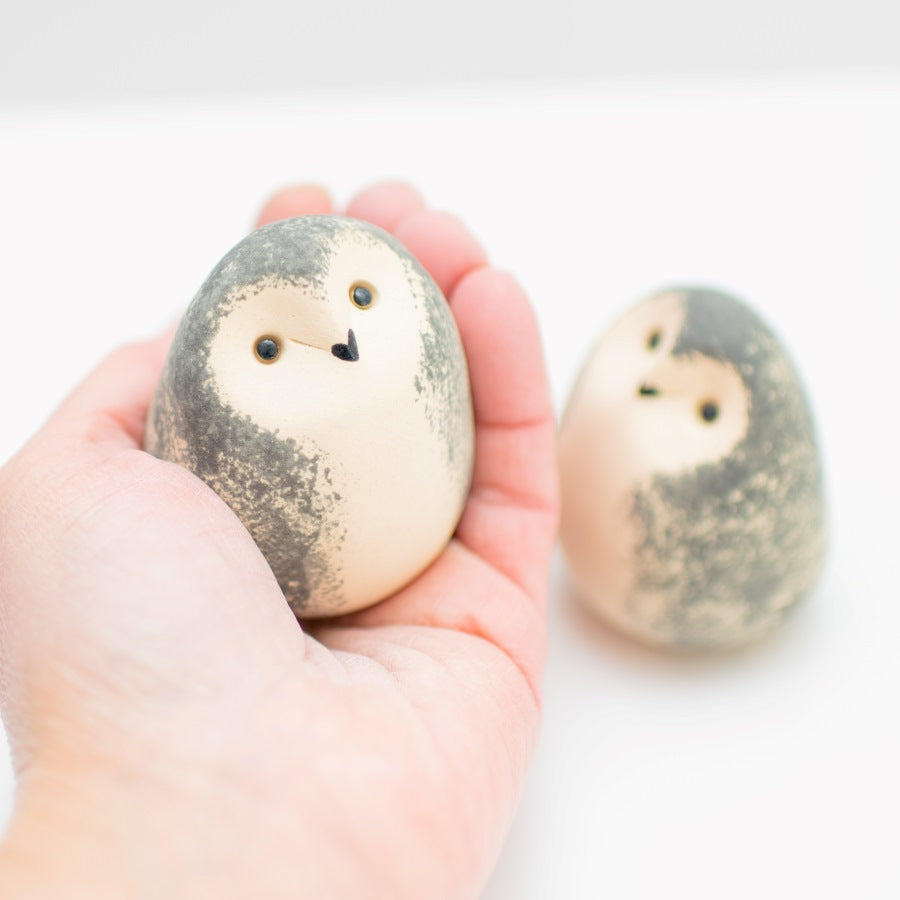Ceramic Happy Owls Gift Set - Grey - sarahbrabbin