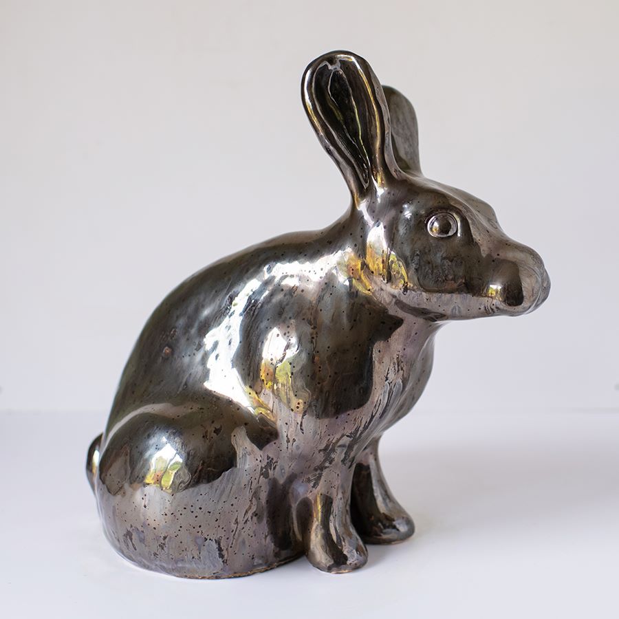 Large Ceramic Rabbit Sculpture - sarahbrabbin