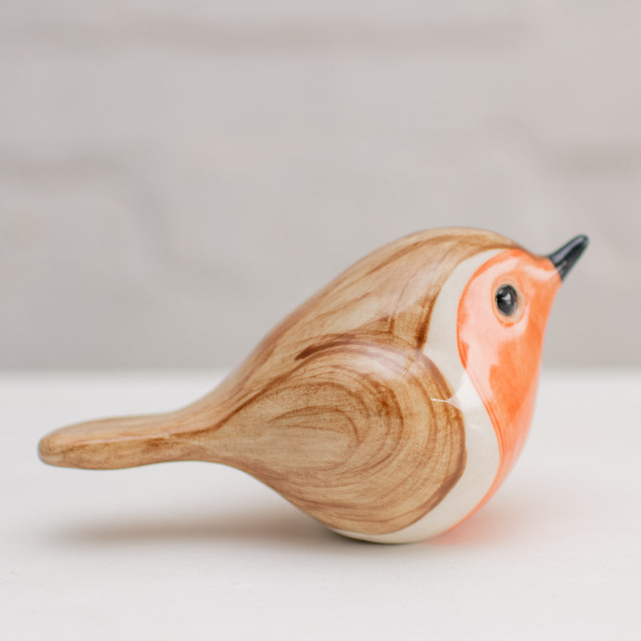 Medium Ceramic Robin Sculpture - sarahbrabbin