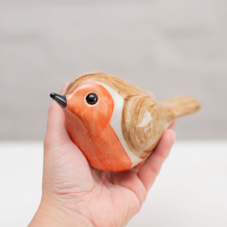 Medium Ceramic Robin Sculpture - sarahbrabbin